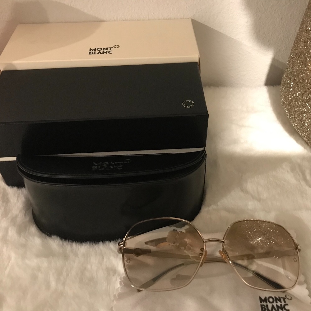 Montblanc Valencia Rose Gold Bold Sunglasses